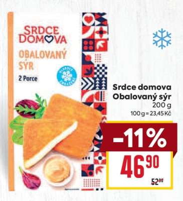 Srdce domova Obalovaný sýr