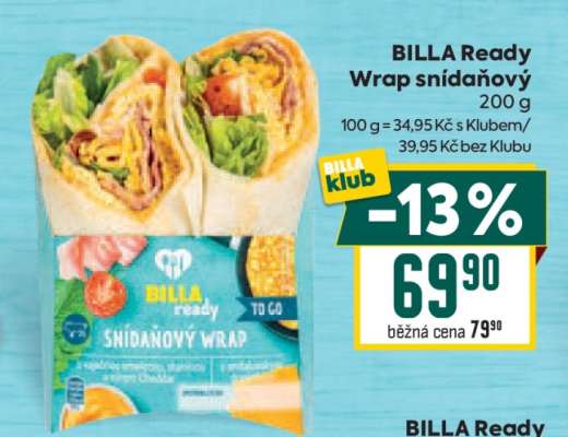 BILLA Ready Wrap snídaňový