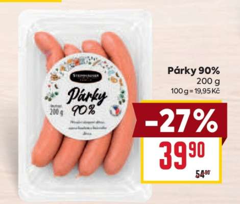 Párky 90%