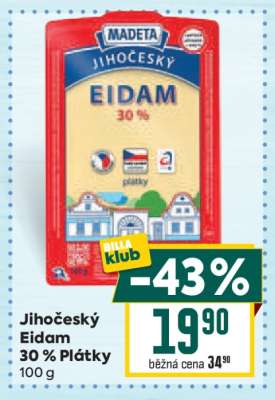 Jihočeský eidam 30% plátky