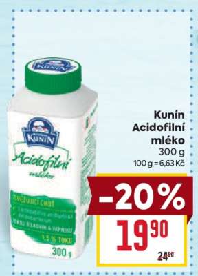 Kunín Acidofilní mléko