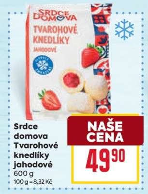 Srdce domova Tvarohové knedlíky jahodové