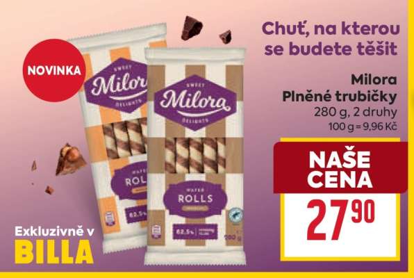 Milora Plněné trubičky