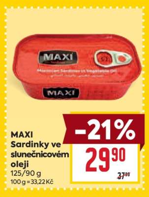 MAXI Sardinky ve slunečnicovém oleji
