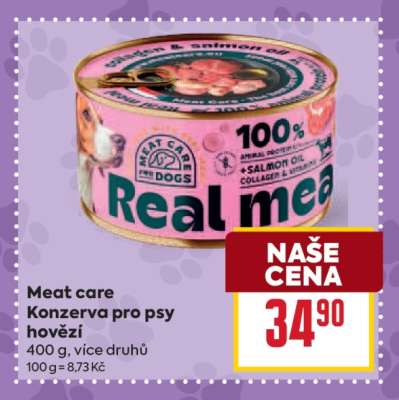 Meat care Konzerva pro psy hovězí