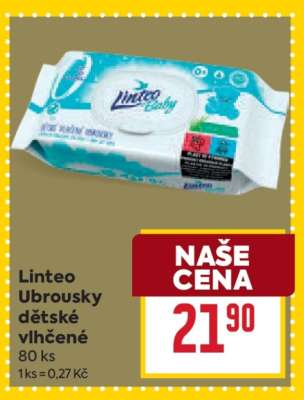Linteo Ubrousky dětské vlhčené