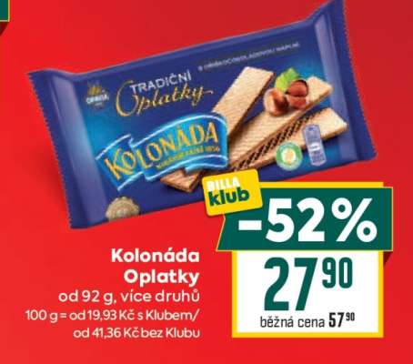 Kolonáda oplatky