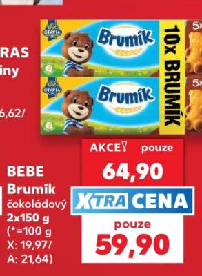 BEBE Brumík čokoládový 2x150 g