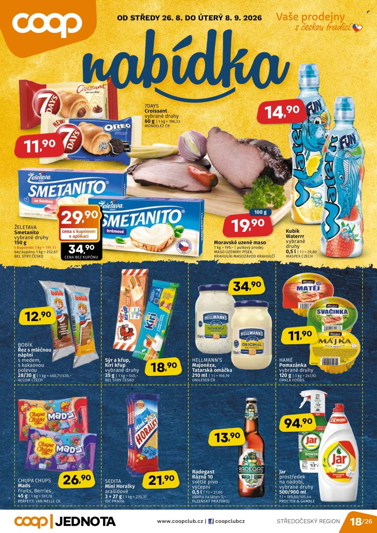 Leták coop JEDNOTA - 26.8.2026 - 8.9.2026. Strana 1