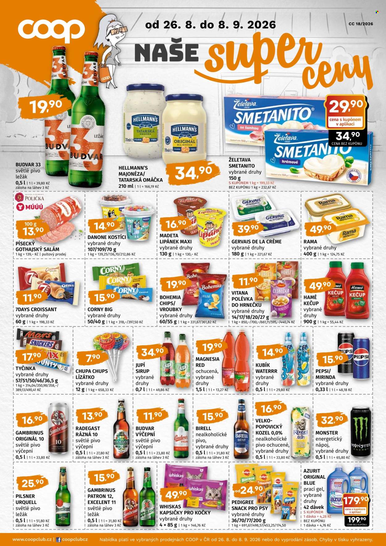 Leták coop JEDNOTA - 26.8.2026 - 8.9.2026. Strana 1