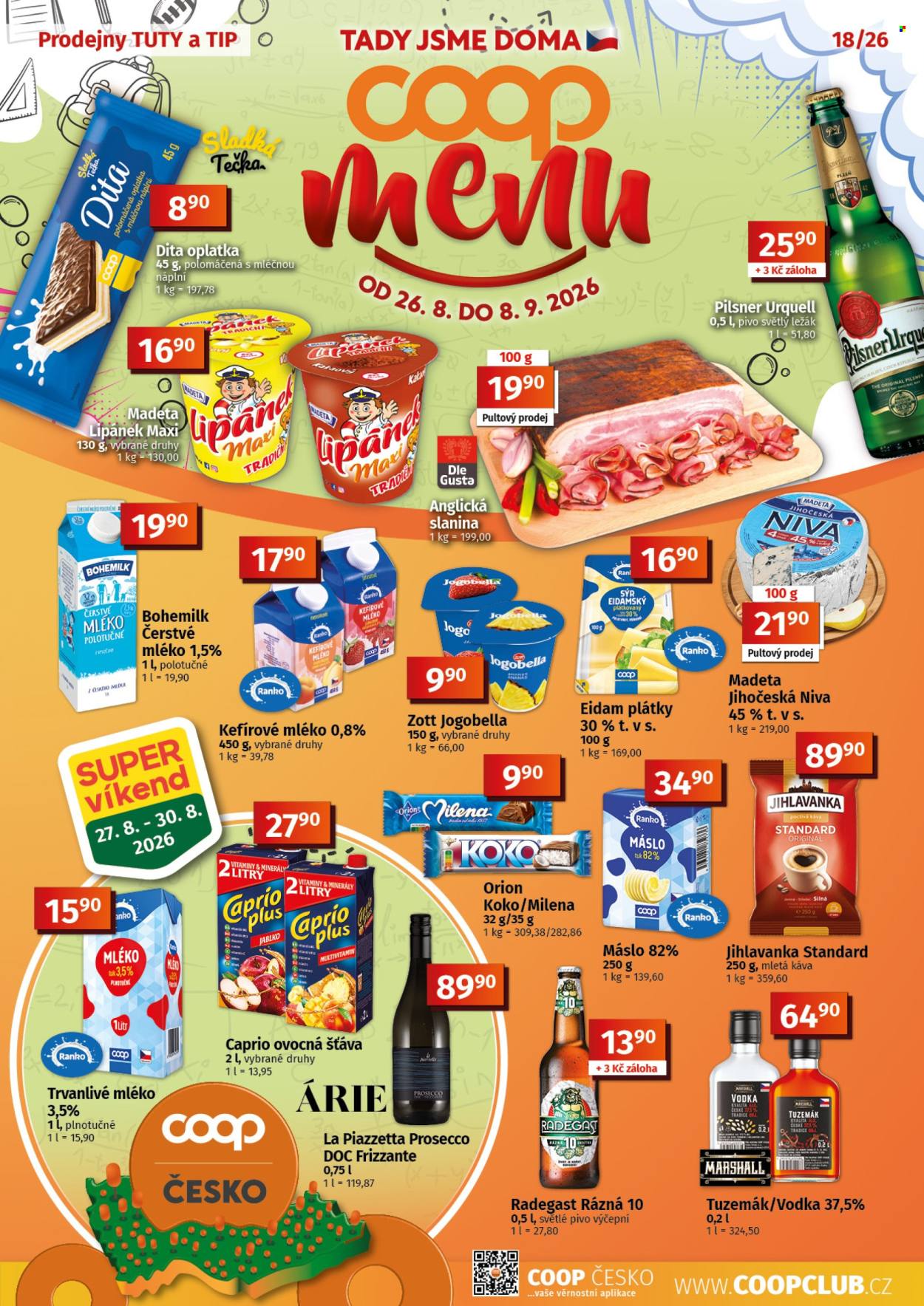 Leták coop TUTY - 26.8.2026 - 8.9.2026. Strana 1