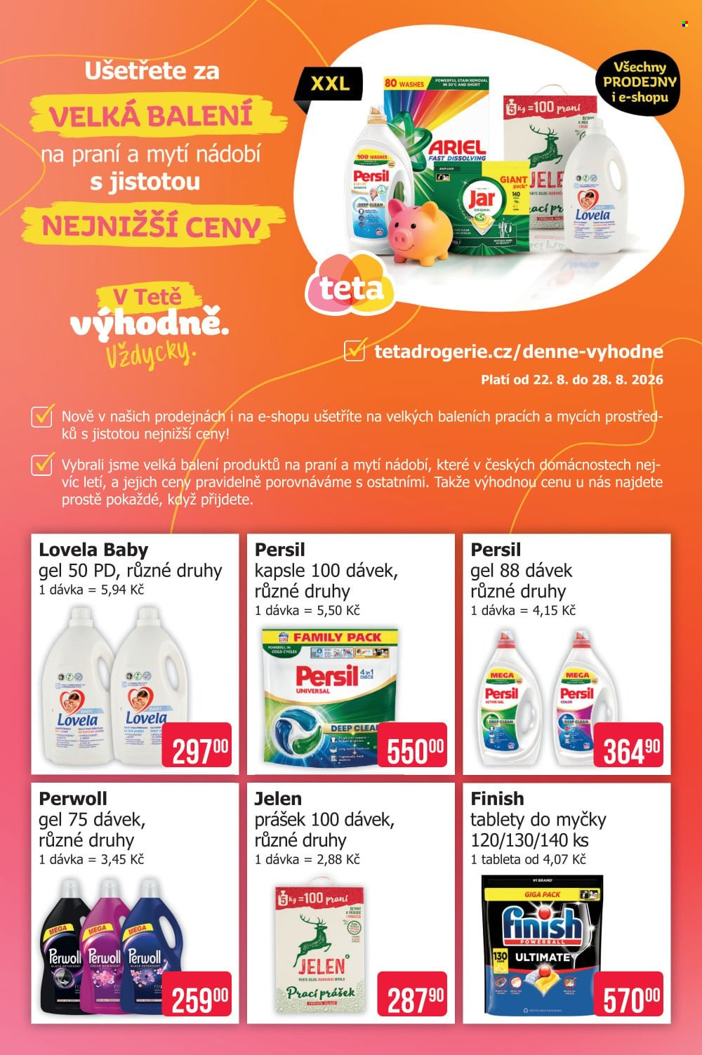 Leták Teta drogerie - 22.8.2026 - 28.8.2026. Strana 1
