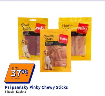 Psí pamlsky Pinky Chewy Sticks