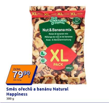 Směs ořechů a banánu Natural Happiness