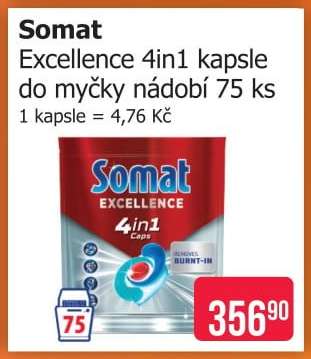 Somat Excellence 4in1 kapsle do myčky nádobí 75 ks