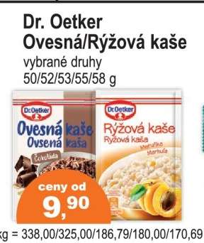 Dr. Oetker Ovesná/Rýžová kaše