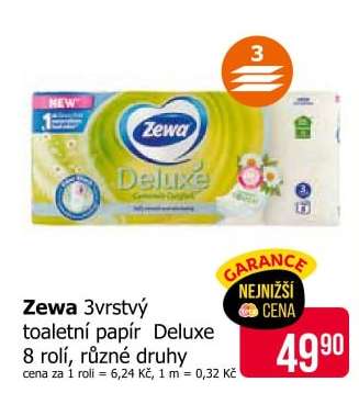 Zewa 3vrstvý toaletní papír Deluxe