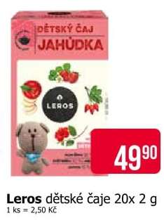 Leros dětské čaje 20x 2 g