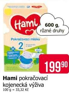 Hami pokračovací kojenecká výživa