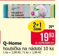 Q-Home houbička na nádobí 10 ks
