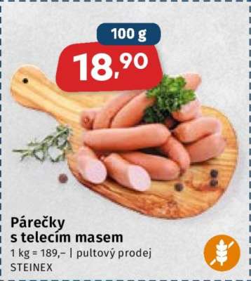 Párečky s telecím masem