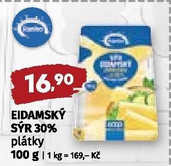 EIDAMSKÝ SÝR 30% plátky