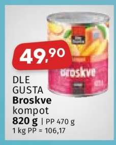 DLE GUSTA BROSKVE