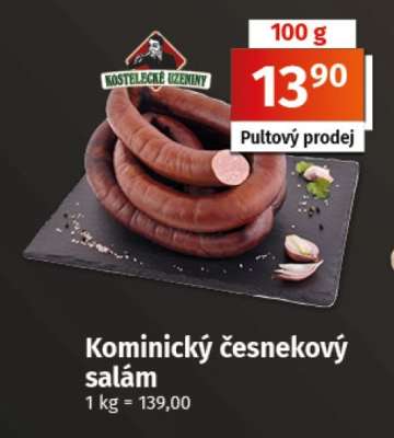 Kominický česnekový salám