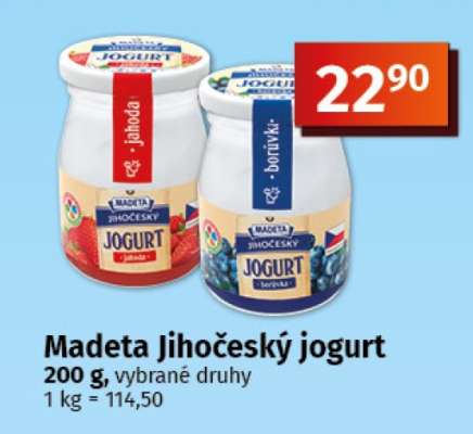Madeta Jihočeský jogurt