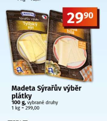 MADETA SÝRAŘŮV VÝBĚR plátky