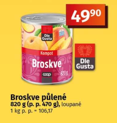 Broskve půlené