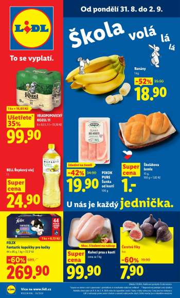 Leták Lidl - 31.8.2026 - 2.9.2026.
