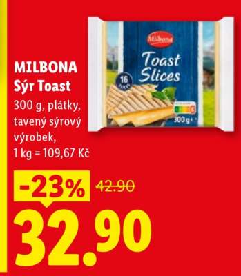 MILBONA Sýr Toast
