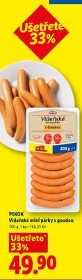 PIKOK Vídeňské mini párky s goudou