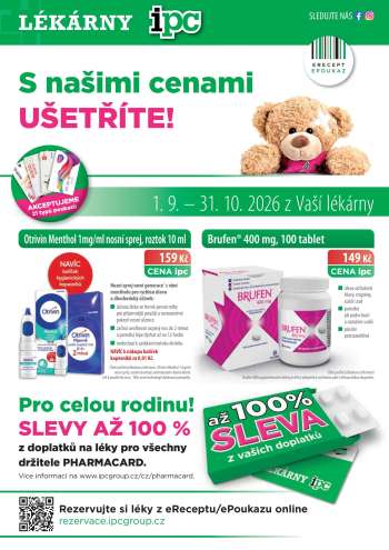 Leták Lékárny IPC - 1.9.2026 - 31.10.2026.