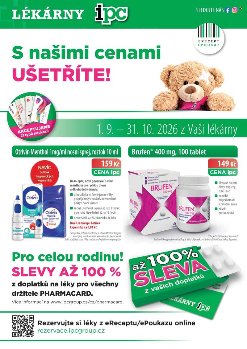 Leták Lékárny IPC - 1.9.2026 - 31.10.2026.
