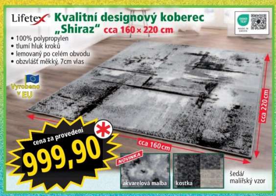 Kvalitní designový koberec „Shiraz“