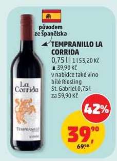 TEMPRANILLO LA CORRIDA
