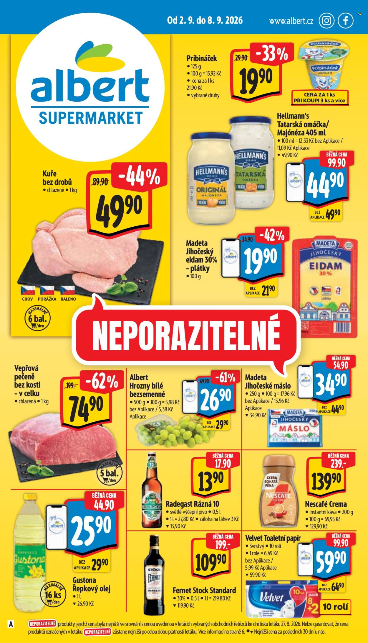 Leták Albert Supermarket - 2.9.2026 - 8.9.2026. Strana 1