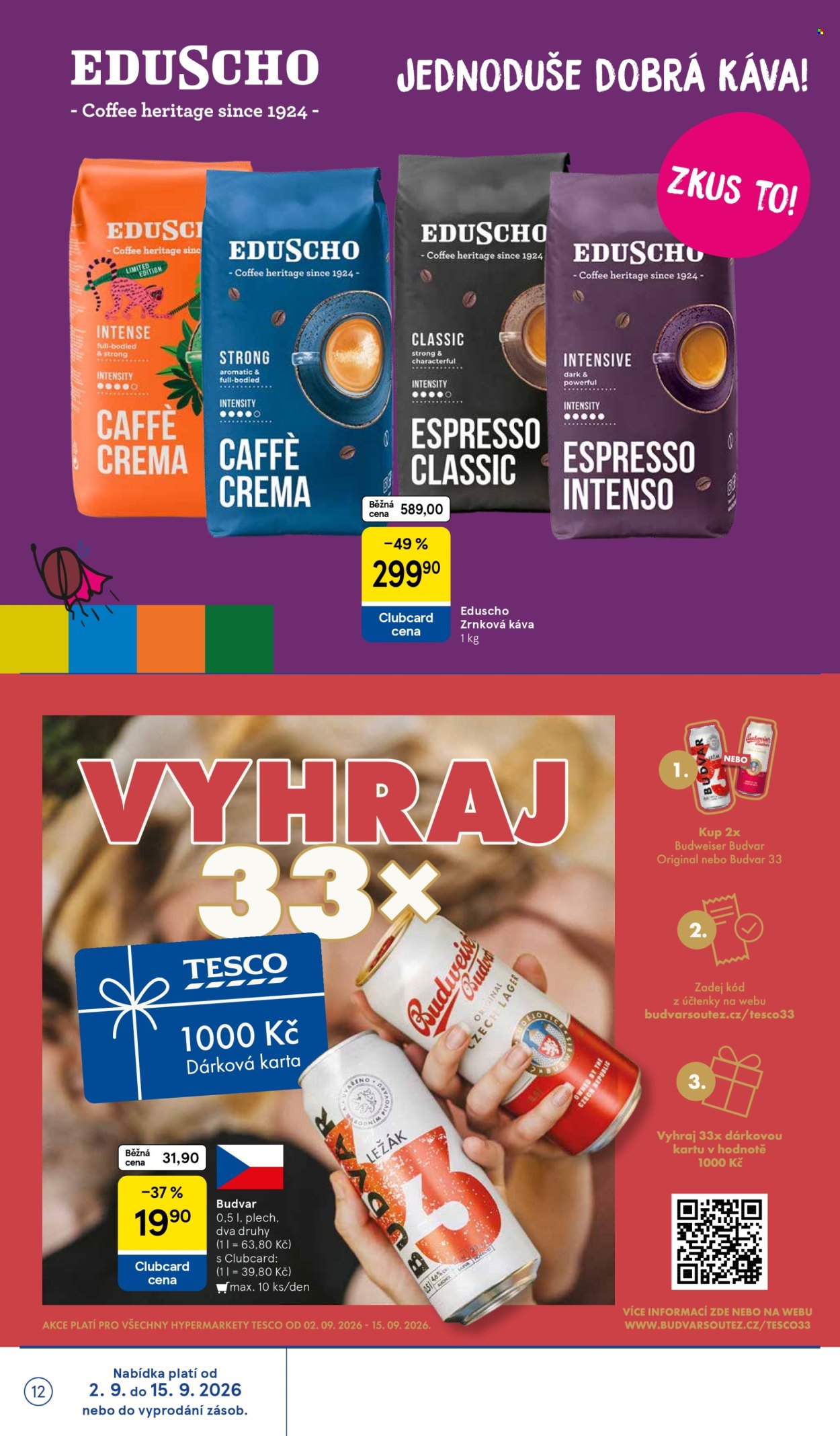 Leták TESCO - 2.9.2026 - 8.9.2026. Strana 12