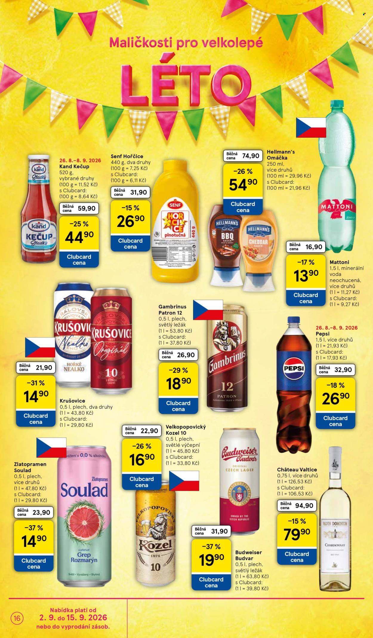 Leták TESCO - 2.9.2026 - 8.9.2026. Strana 16