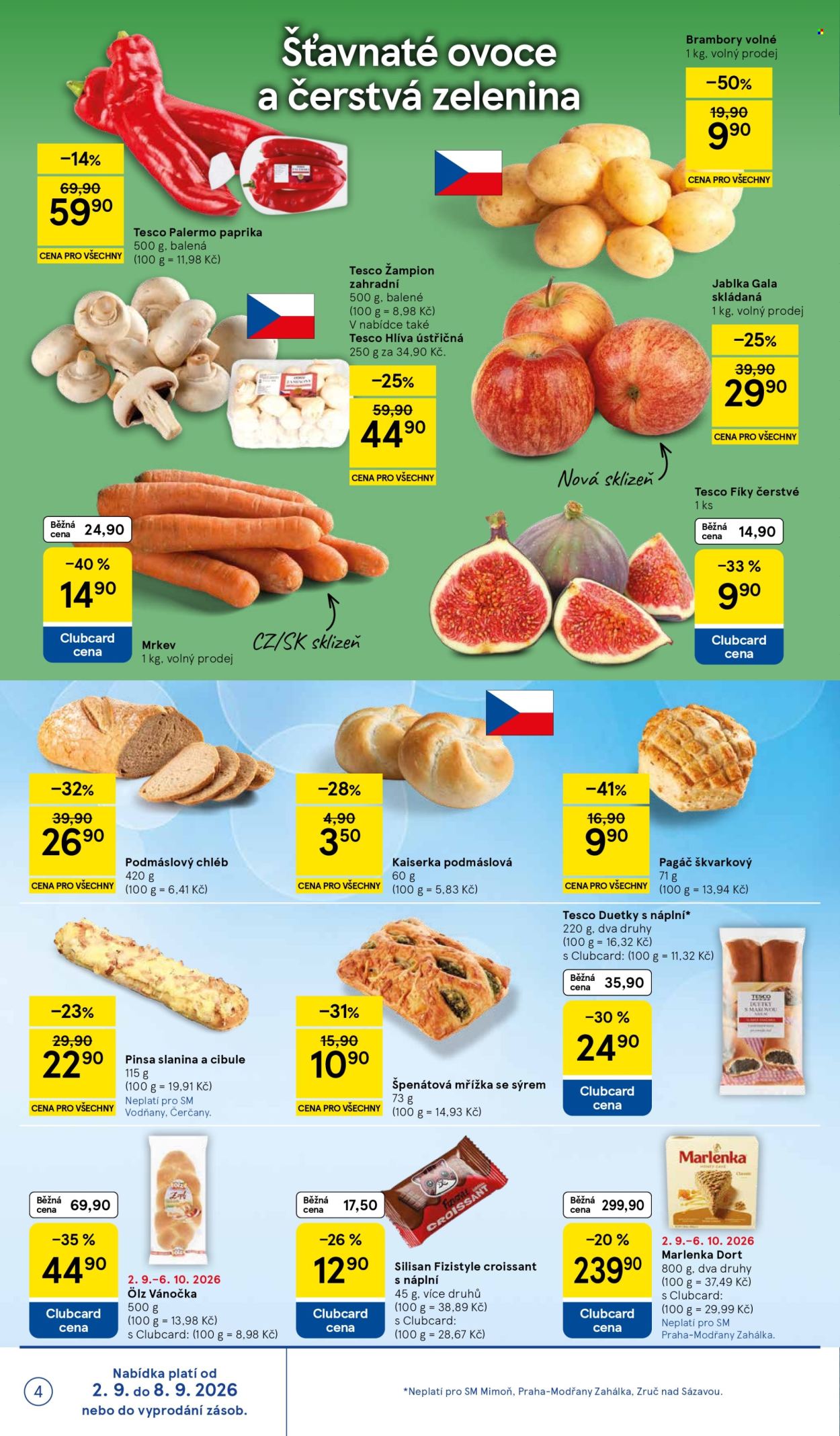 Leták TESCO supermarket - 2.9.2026 - 8.9.2026. Strana 4