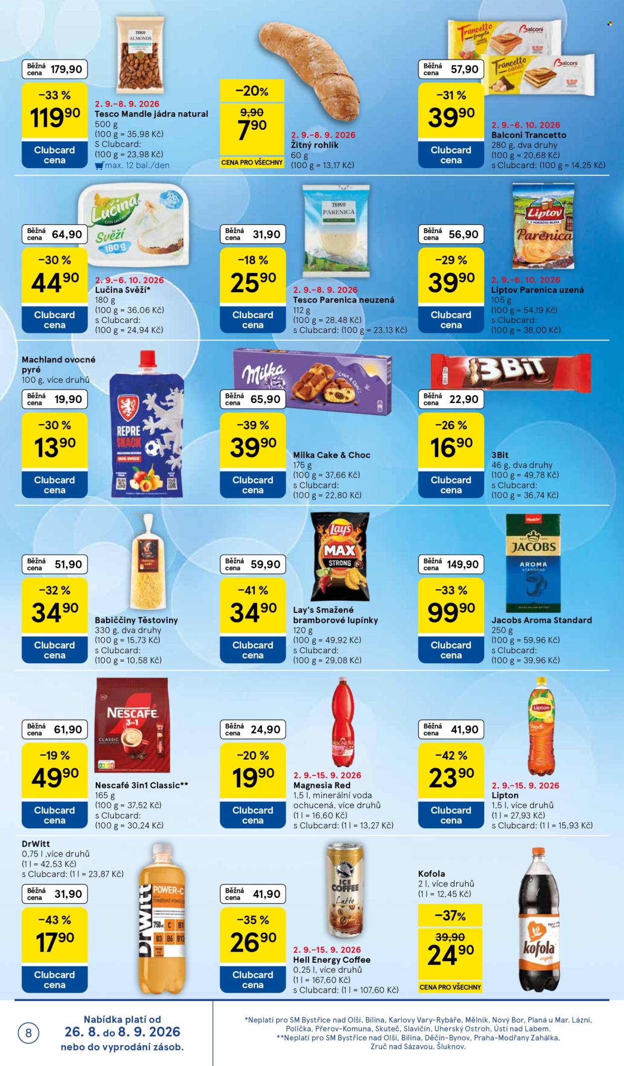 Leták TESCO supermarket - 2.9.2026 - 8.9.2026. Strana 8