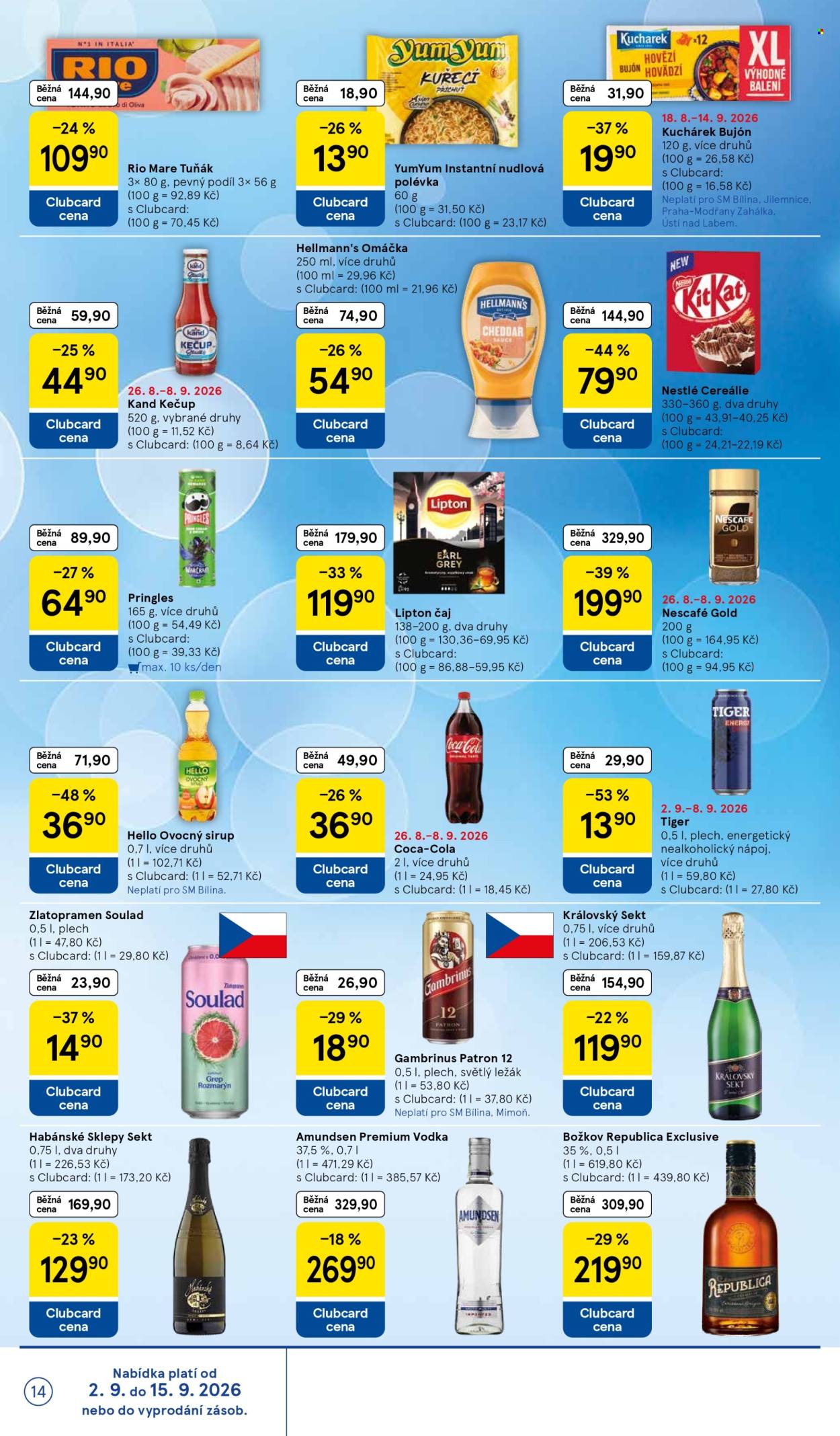 Leták TESCO supermarket - 2.9.2026 - 8.9.2026. Strana 14