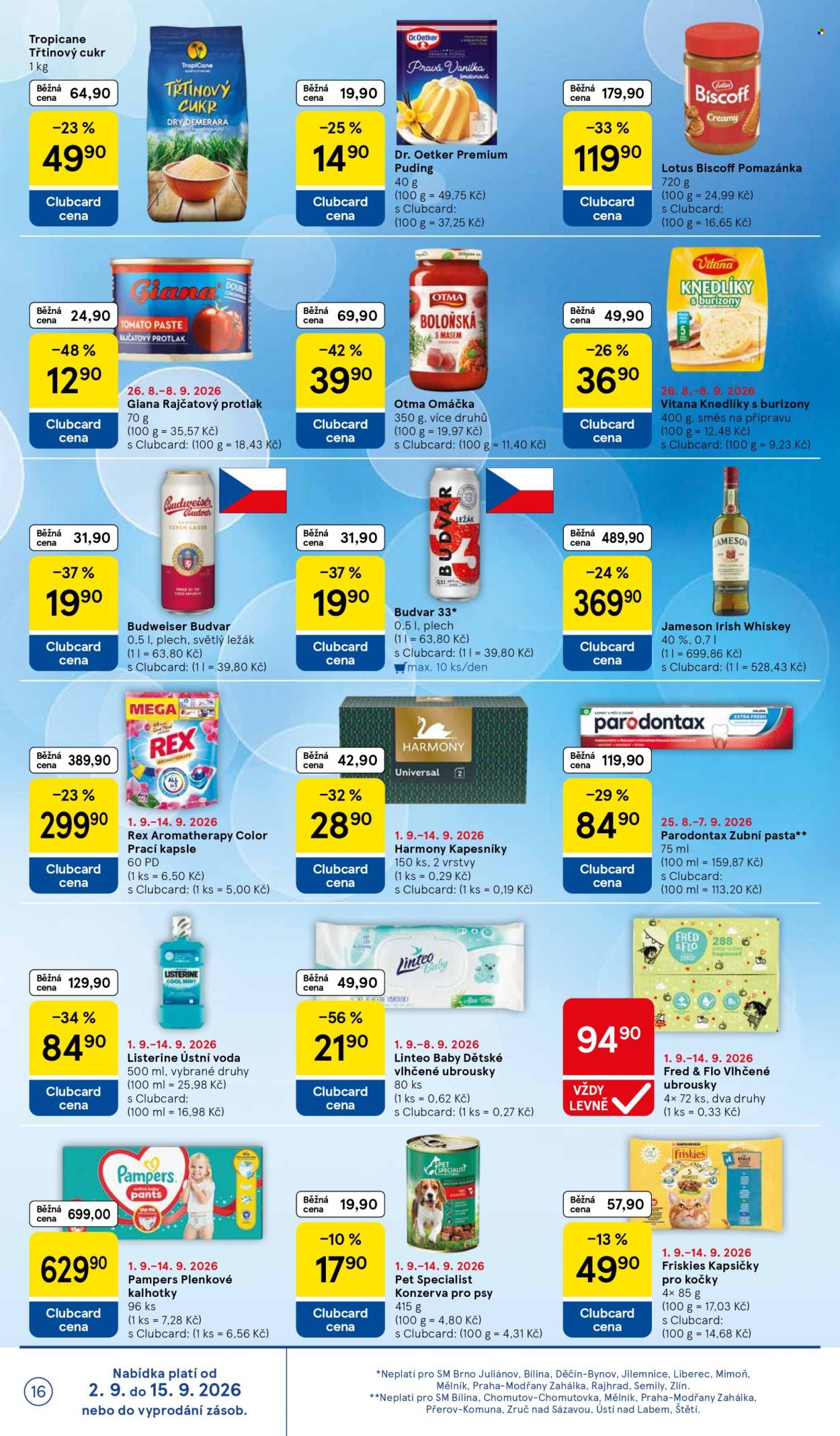 Leták TESCO supermarket - 2.9.2026 - 8.9.2026. Strana 16