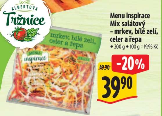 Menu inspirace Mix salátový - mrkev, bílé zelí, celer a řepa