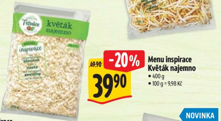 Menu inspirace Květák najemno