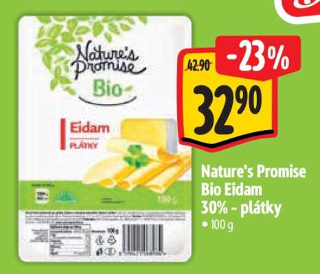 Nature's Promise Bio Eidam 30 % plátky