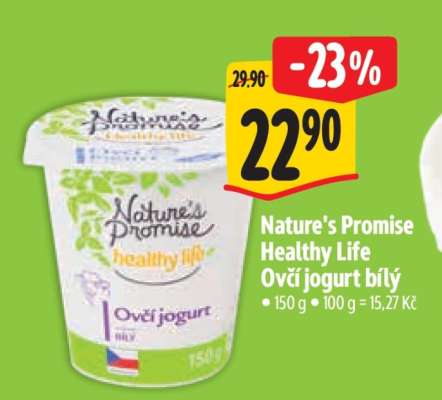 Nature’s Promise Healthy life Ovčí jogurt bílý