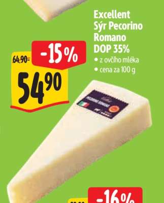 Excellent Sýr Pecorino Romano DOP 35%